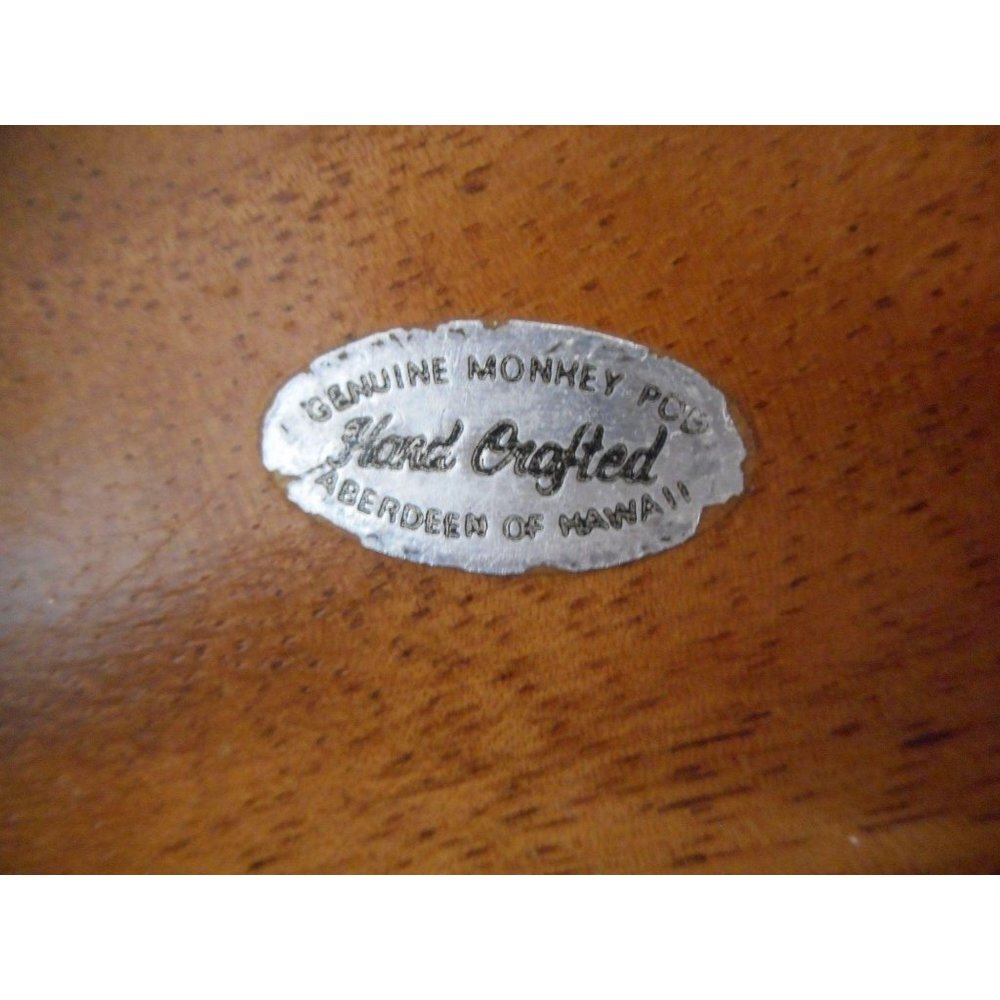 5 MCM Vintage Genuine Monkey Pod Bowls Hawaii - Picture 3 of 4